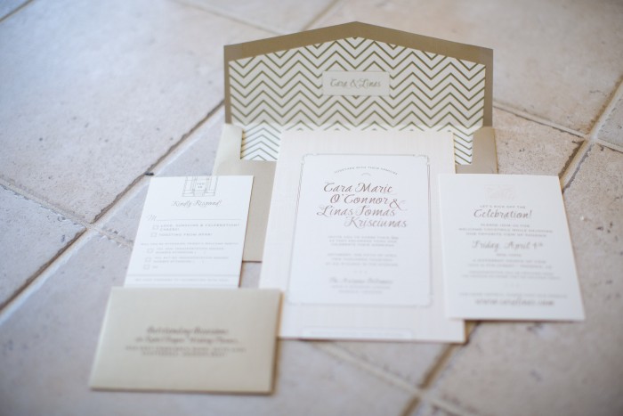 Gatsby Inspired Wedding Stationery // Phoenix, Arizona