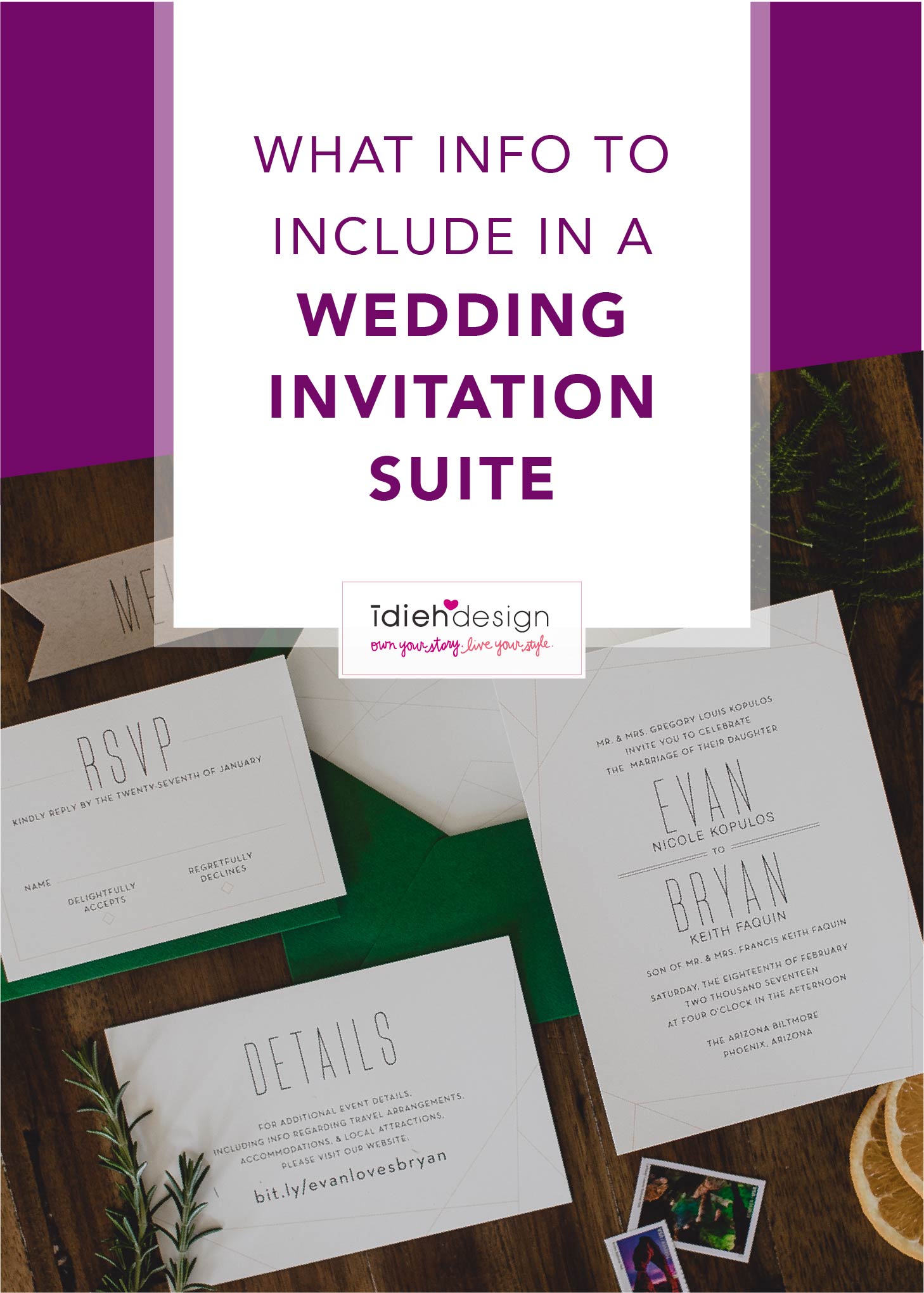 What to Include in a Wedding Invitation Suite